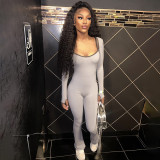 Women's strap Tight Fitting Jumpsuit long sleeve cape top two piece set