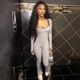 Women's strap Tight Fitting Jumpsuit long sleeve cape top two piece set