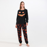 Halloween Family Wear Luminous Print Long Sleeve Top and Pants Pajama Set