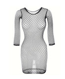 Round Neck Long Sleeve Women's Sexy Fishnet Nightdress Sexy Net Clothes