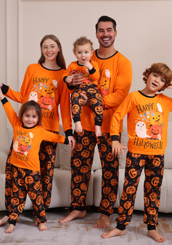 Halloween Family Wear Long Sleeve Top and Pants Pajama Set
