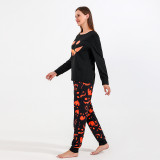 Halloween Family Wear Luminous Print Long Sleeve Top and Pants Pajama Set