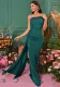 Chic Off Shoulder Sexy Long Formal Party Bodycon Ribbon Evening Dress Bridesmaid Dress