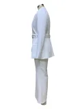 Autumn And Winter Fashion Casual Solid Color Blazer Straight Trousers Two Piece Suit For Women