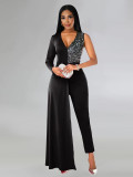 Women Patchwork Sequin Sexy Jumpsuit