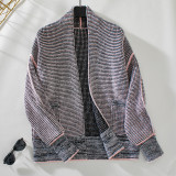 Women Fall and Winter Open-front Long Sleeve Knitting Sweater Jacket