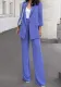 Autumn And Winter Solid Color Career Blazer High Waist Trousers Two-Piece Suit