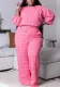 Plus Size Women Casual Loose Top and Pant Two-piece Set