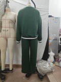 Men And Women Letter Printed Loose Sports Top And Pants Set