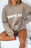 Women street Letter English print Hoodies and Pant Two Piece Set