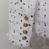 Women Autumn and Winter Turndown Collar Double-Breasted Blazer