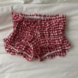 Women Plaid Mini Shorts