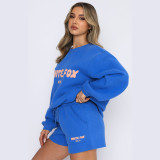 Women street Letter English print Hoodies and Pant Two Piece Set