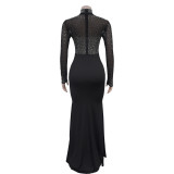 Women Beaded slit Maxi dress