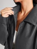 Plus Size Women Autumn PU-Leather Coat