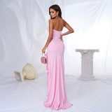 Women sleeveless off shoulder sexy lace Formal Party evening dress