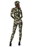 Women one-piece camouflage clothes Two Piece Set