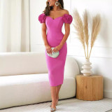 Flower sexy Formal Party Bodycon Dress elegant evening dress