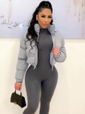 Fall and Winter Women Padding Crop Jacket