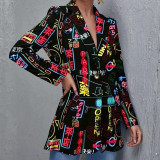 Women printed Blazer Coat