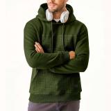 Fall/Winter Men's Waffle Colorblock Hoodies