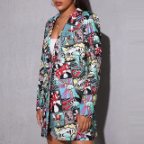 Women printed Blazer Coat