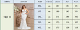 Plus Size Women Sexy White Suspender V-Neck Trailing Wedding Dress