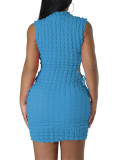 Women Solid Sexy Sleeveless Round Neck Bodycon Dress