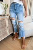 Women Street Tassel Ripped Denim