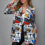 Women printed Blazer Coat