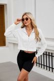 Women Zipper Drawstring Solid Long Sleeve Hoodies