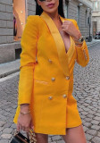 Women Solid Long Sleeve Blazer
