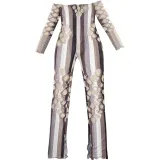 Women Sexy Off Shoulder Hollow See-Through Jumpsuit