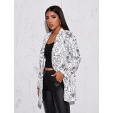 Women printed Blazer Coat