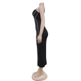 Women Suspender Beaded Dress