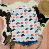 Single-Breasted Printed Women's Shirt Tops