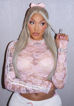 Summer Lace Rose See-Through Sexy T-Shirts