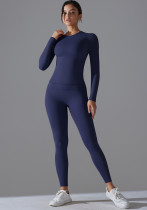 Solid Color High Stretch High Waist Tight Fitting Butt Lift Training Yoga Suit Running Fitness Women Two Piece Pants Set