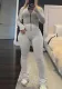Women's Zipper Hoodie Tight Slim Pants Fashion Casual Slim Tracksuit
