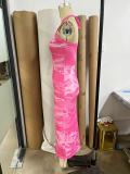 Halter Neck Low Back Tight Fitting Slim Sexy Women's Long Dress