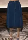 Plus Size Women Denim Tassel Button Skirt