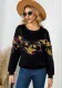 Women Casual Star Sequins Decorated Round Neck long sleeve top