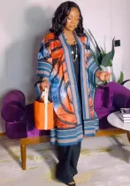 Women printed Bat Sleeves jacket