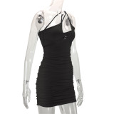 Women Summer Bodycon Sexy Suspender Slash Shoulder Dress