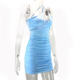Women Summer Bodycon Sexy Suspender Slash Shoulder Dress
