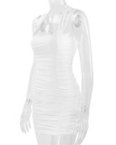 Women Sexy Backless Halter Neck Bodycon Dress
