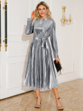 Women's Autumn Winter Long Sleeve Formal Party Dress