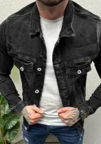 Men's Denim Jacket American Trendy Men's Jacket Denim Jacket