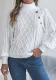 Autumn Winter Casual Solid Color Button Twisted High-Necked Long Sleeve Pullover Sweater Women's Clothing