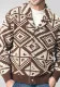 Men's Casual Geometric Jacquard Knitting American Retro Coat Sweater